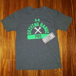 Under Armour boys golf themed tshirt size small